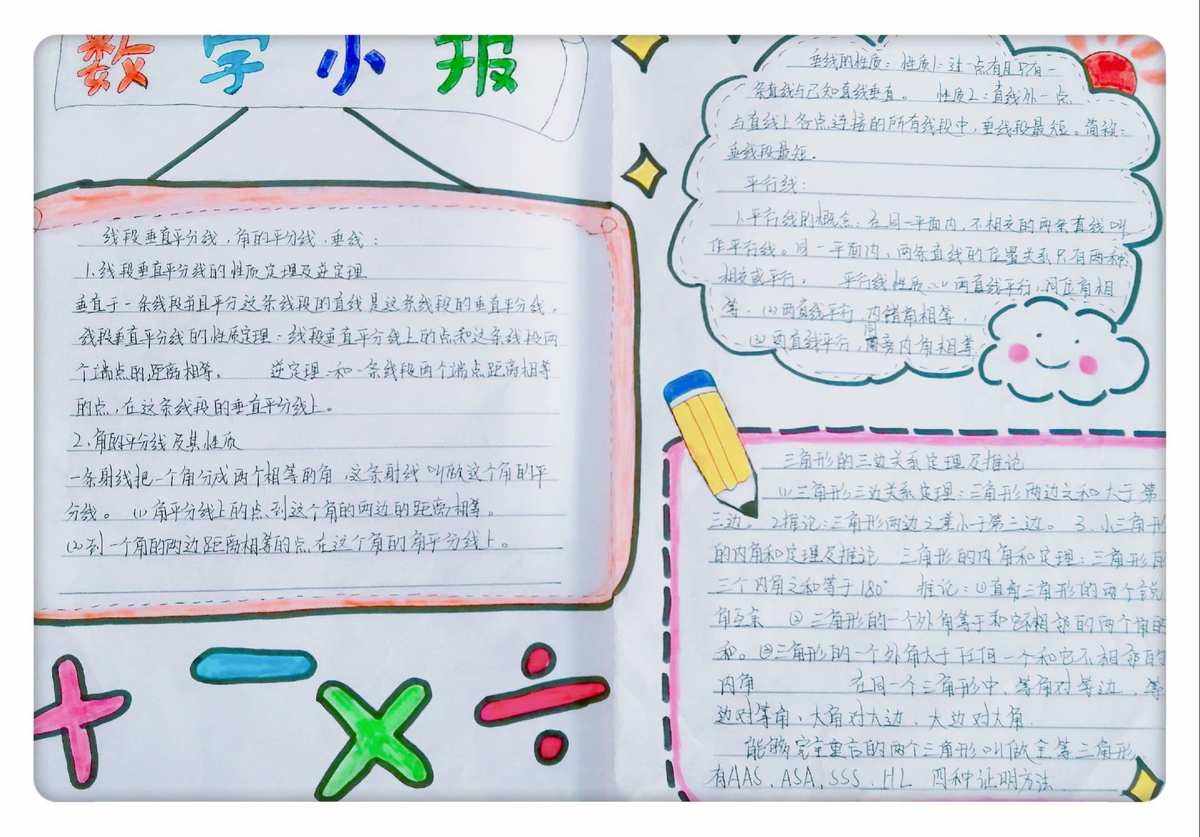 初中数学学习方法手抄报 学初中数学的方法技巧有哪些