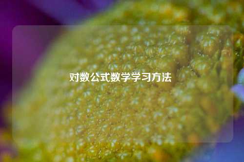 对数公式数学学习方法 