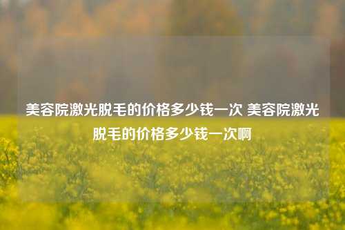 美容院激光脱毛的价格多少钱一次 美容院激光脱毛的价格多少钱一次啊